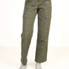 Women * | Half Off Olive Cargo Twill Pants