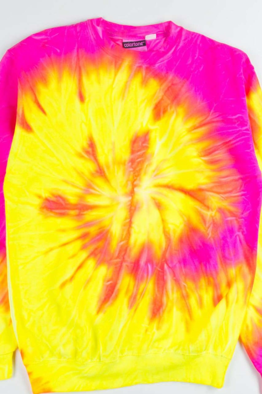 Men * | Special Price Fluorescent Tie Dye Sweatshirt