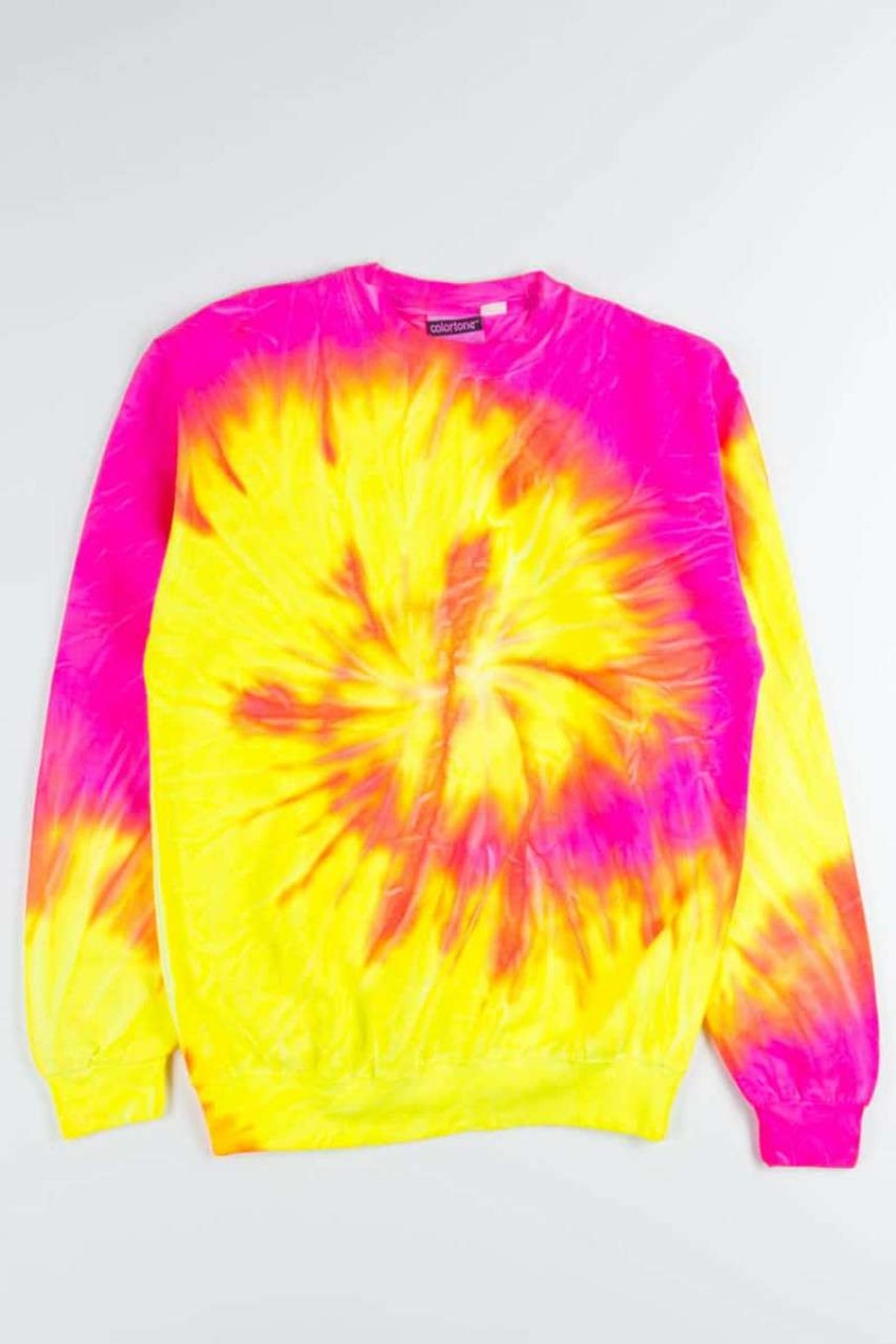 Men * | Special Price Fluorescent Tie Dye Sweatshirt