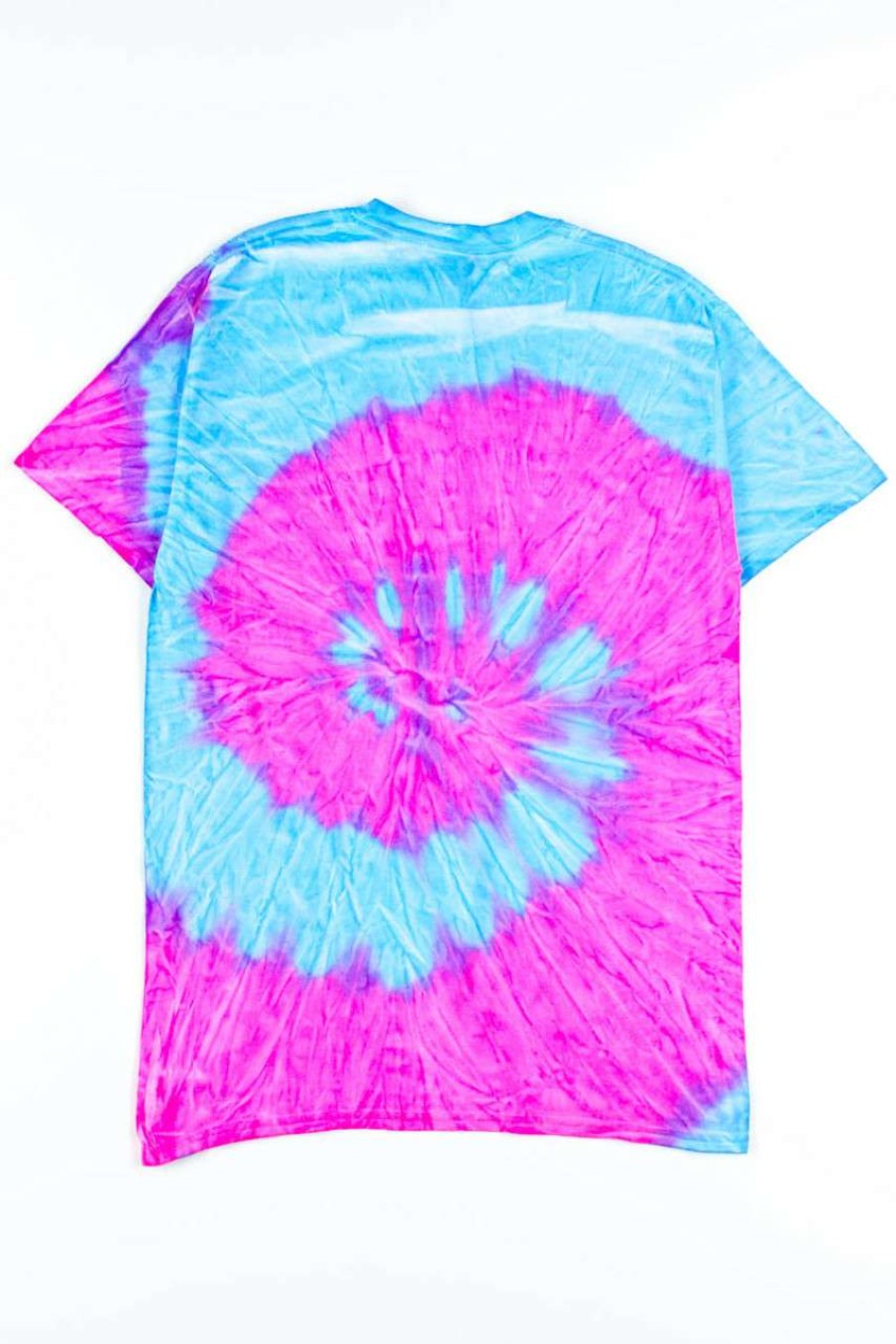 Men * | Special Offer Neon Pink Blue Tie Dye Shirt