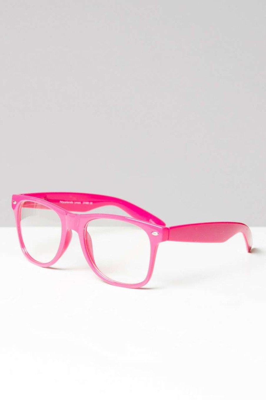 Accessories * | Clearance Sale Square Neon Clear Glasses