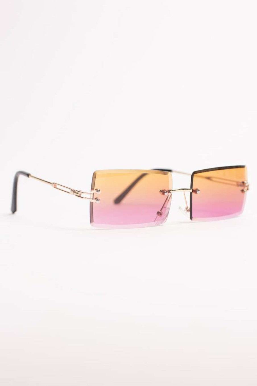 Accessories * | Cut-Price Rimless Ombre Rectangle Sunglasses