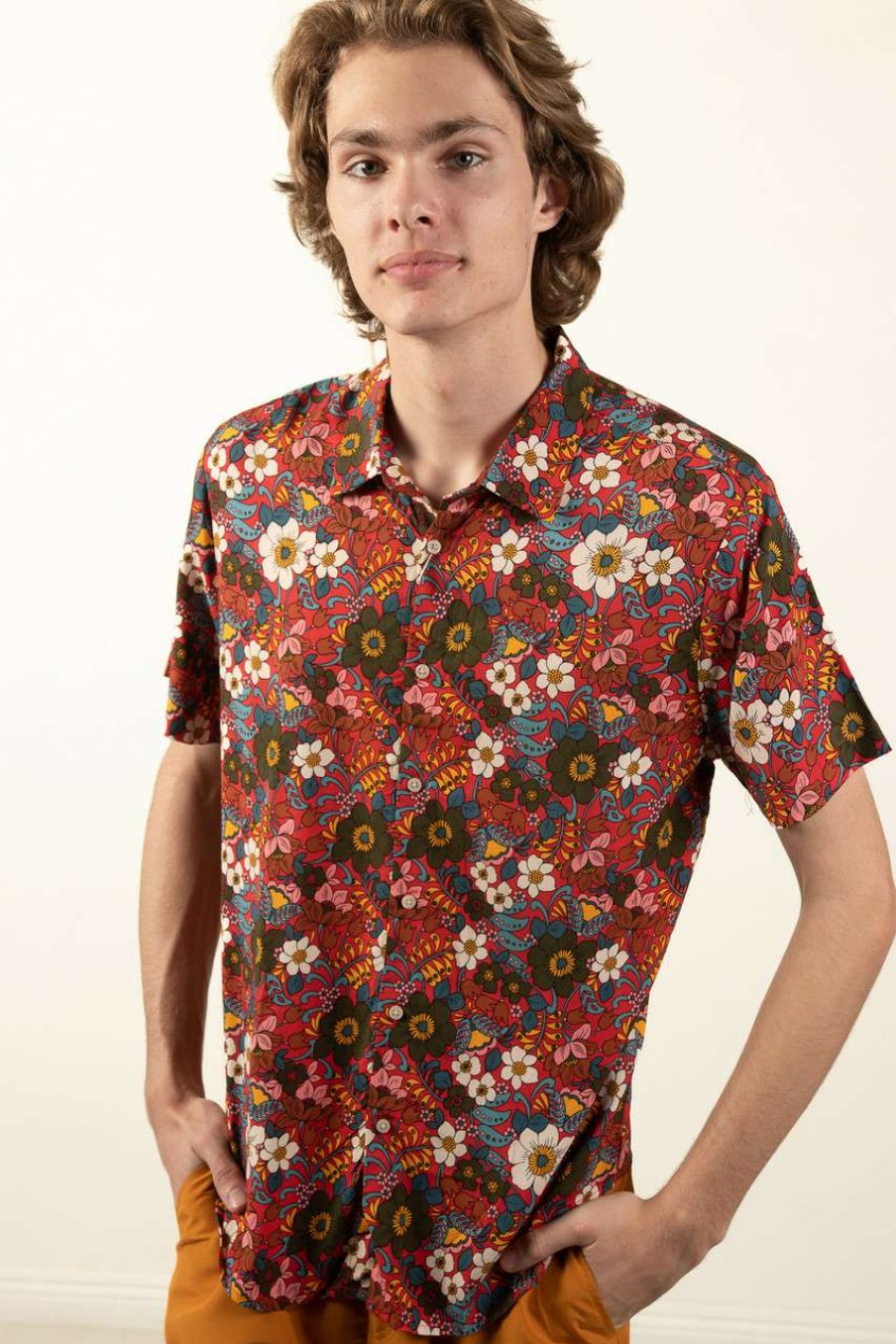 Men * | Prefential Price Jasper Floral Button Up Shirt