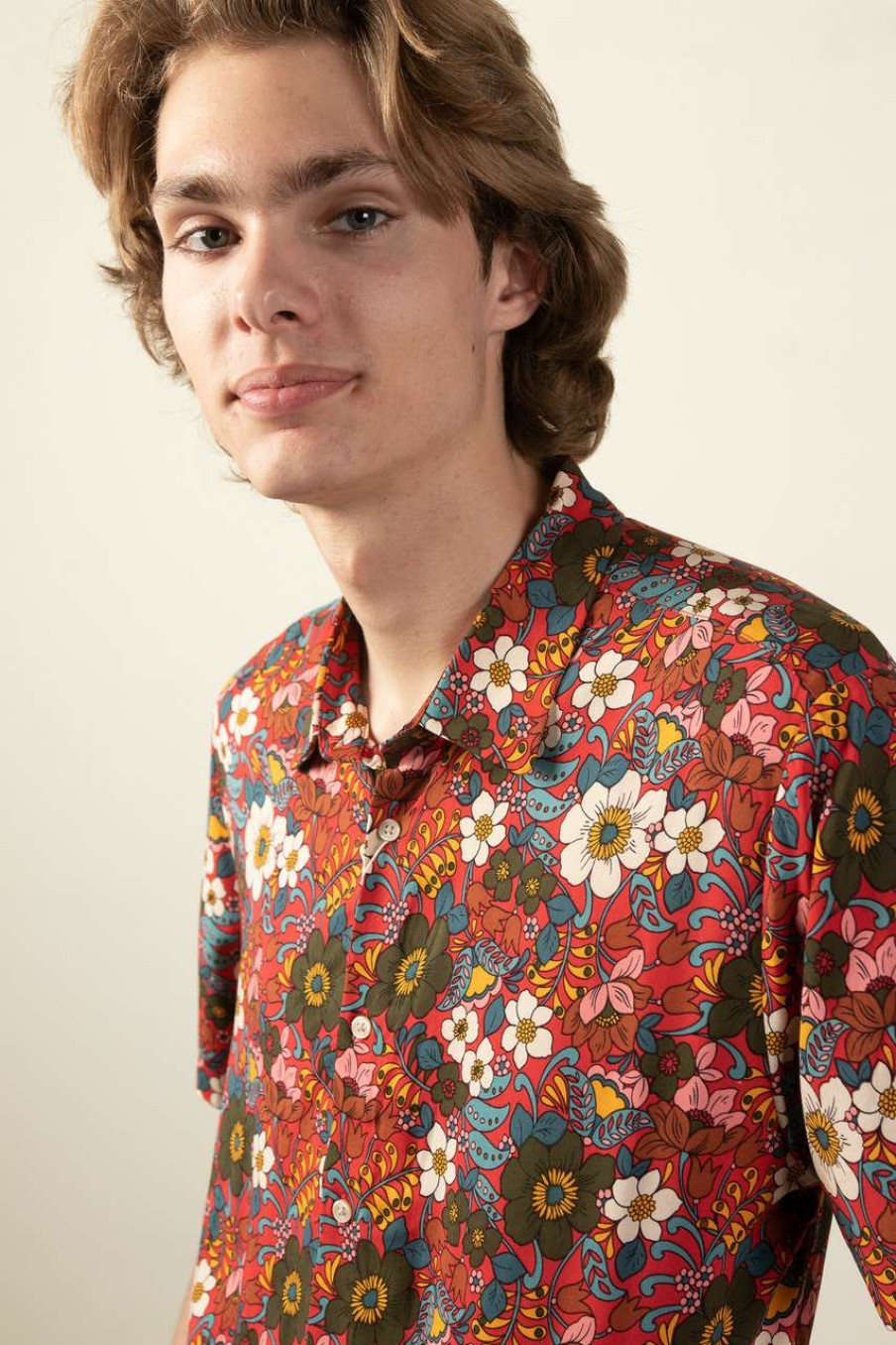 Men * | Prefential Price Jasper Floral Button Up Shirt