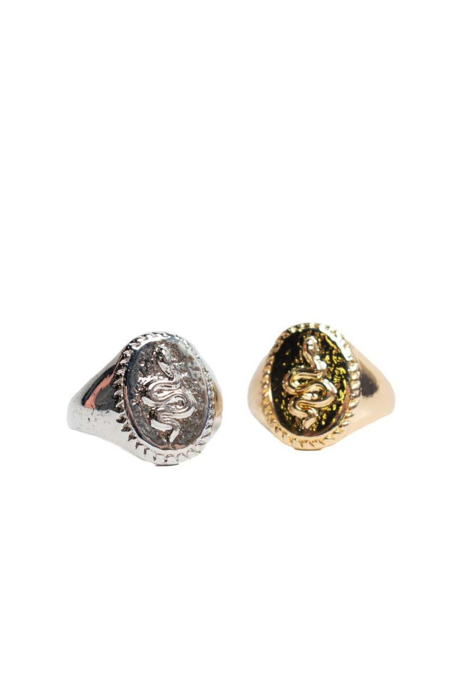 Accessories * | Special Price Snake Medallion Ring