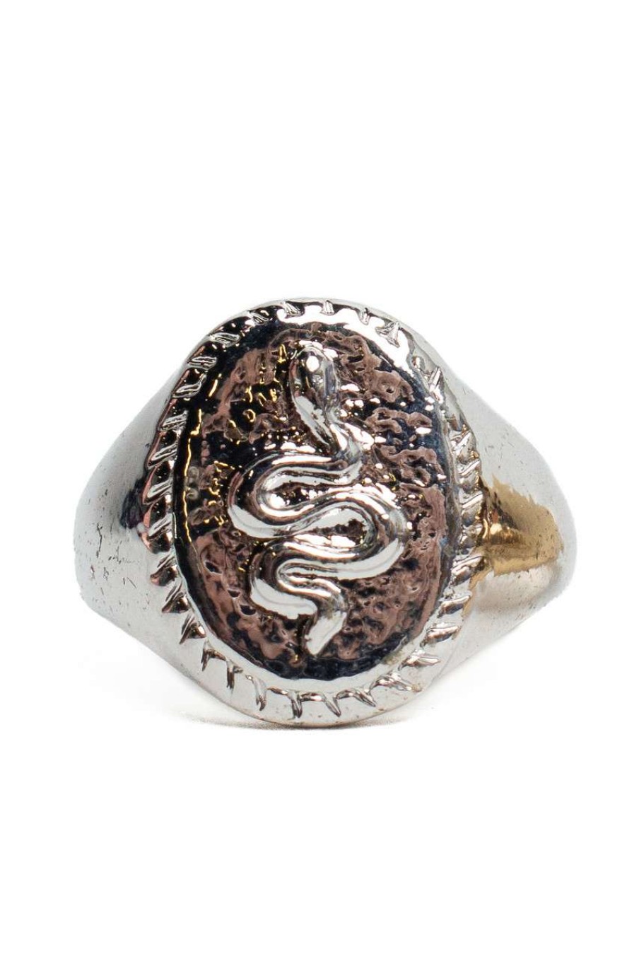 Accessories * | Special Price Snake Medallion Ring