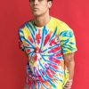 Men * | On Discount Multicolor Burst Tie Dye Shirt