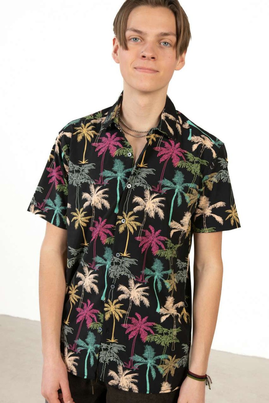 Men * | Cut-Price Palm Island Hawaiian Shirt