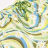 Women * | Clearance Sale Green Retro Daisy Wave Dolphin Shorts