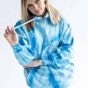 Men * | On Discount Baby Blue Tie Dye Hoodie 1