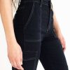 Women * | Special Price Black Stretch Carpenter Jeans