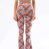 Women * | Limited Edition Maple Plaid Bell Bottoms