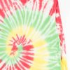 Men * | Special Offer Red & Green Tie Dye Long Sleeve Tee