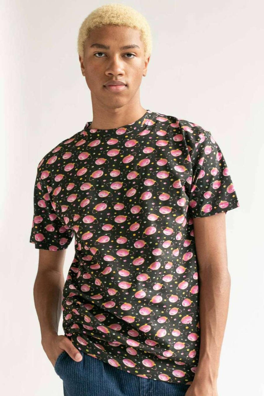 Men * | Clearance Sale Pink Saturn & Moons T-Shirt