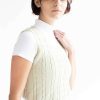 Women * | Special Price Sage Soft Cable Knit Sweater Vest