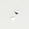 Accessories * | Cut-Price Silver Drop Heart Hoop Earrings