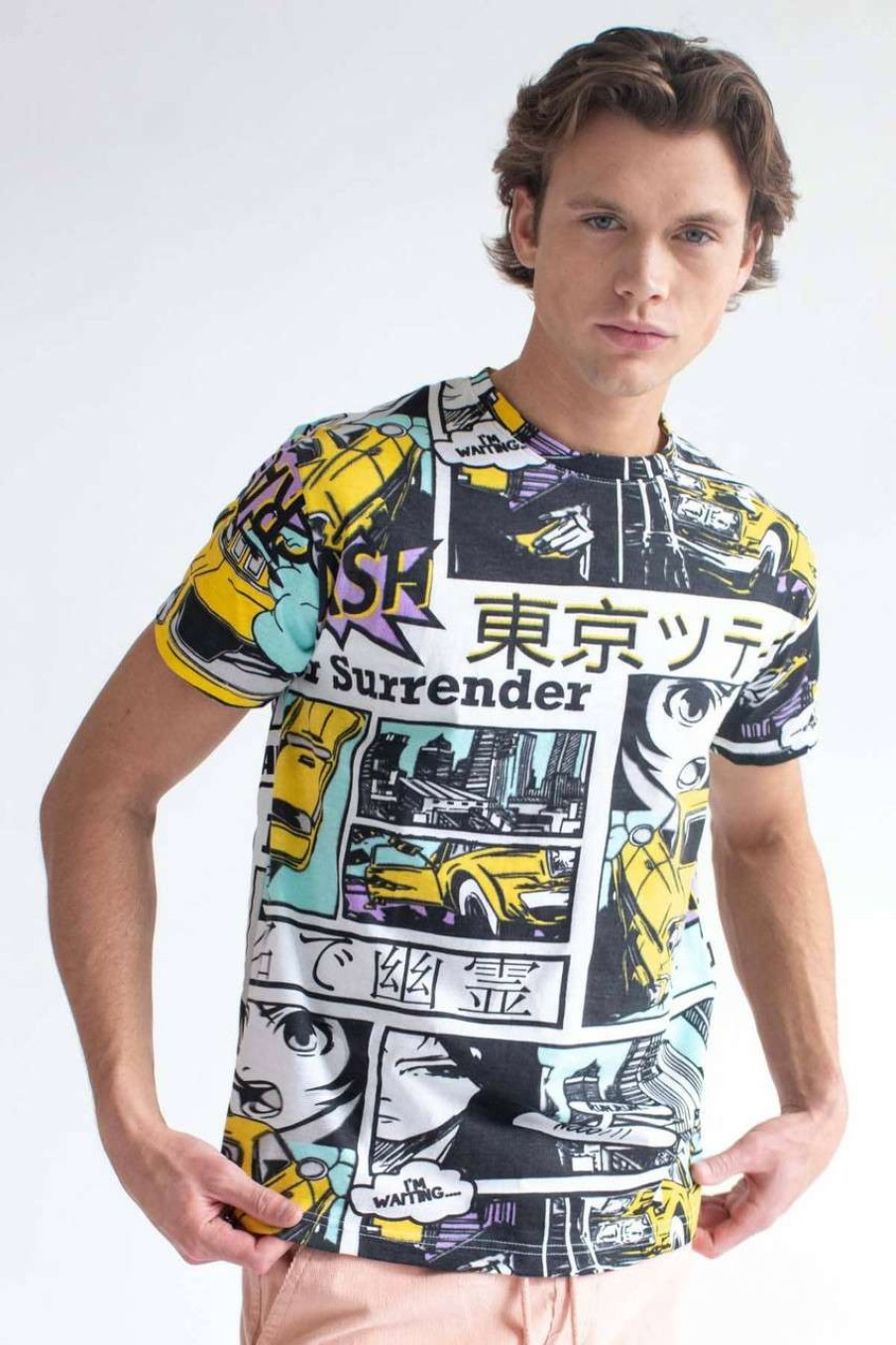 Men * | Special Price City Comic Strip T-Shirt