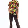 Men * | On Discount Olive Flower Button Up Shirt