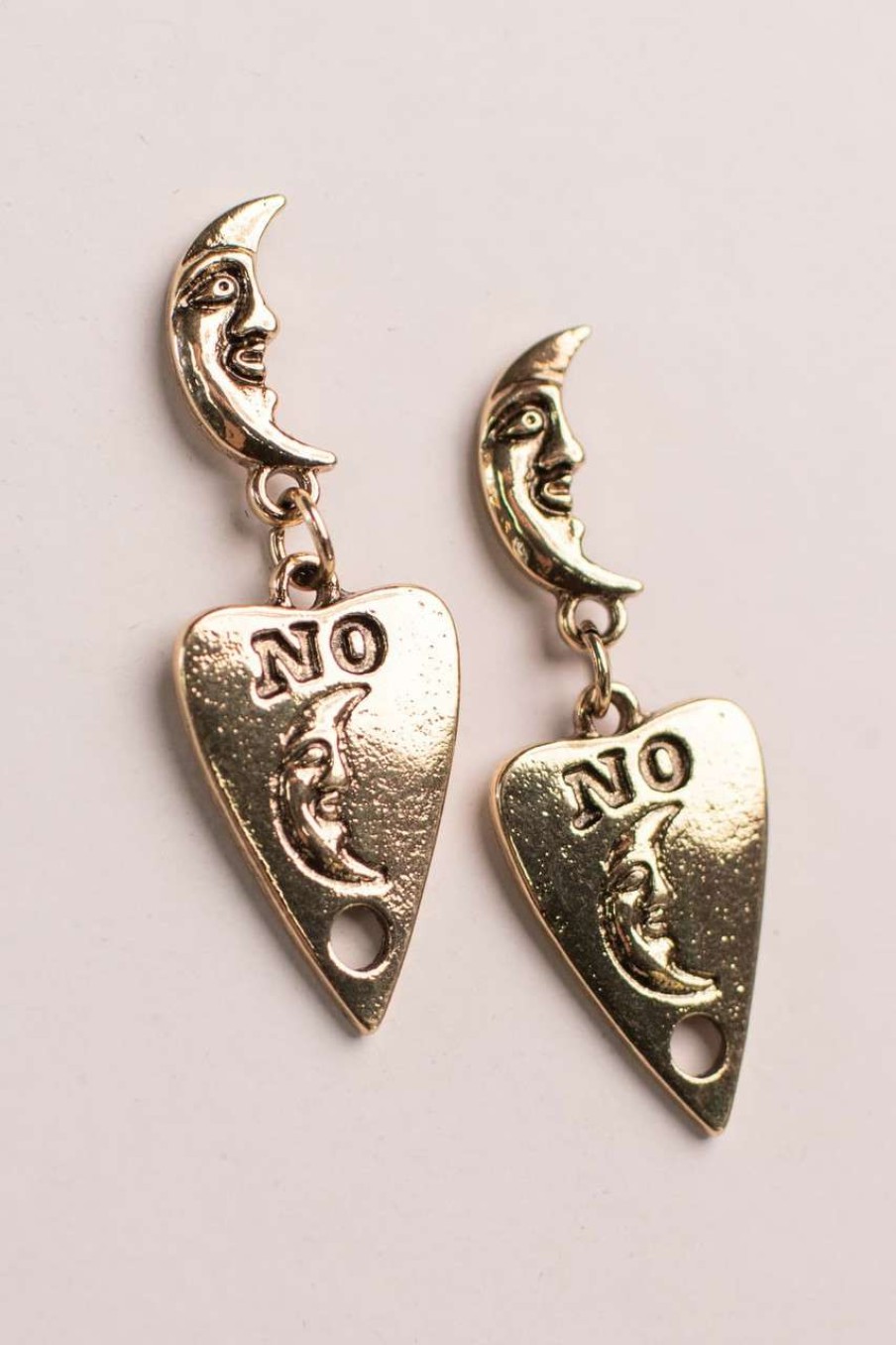 Accessories * | Prefential Price Gold Moon Planchette Earrings