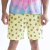 Men * | Limited Edition Yellow Rainbow Mushrooms Swim Shorts