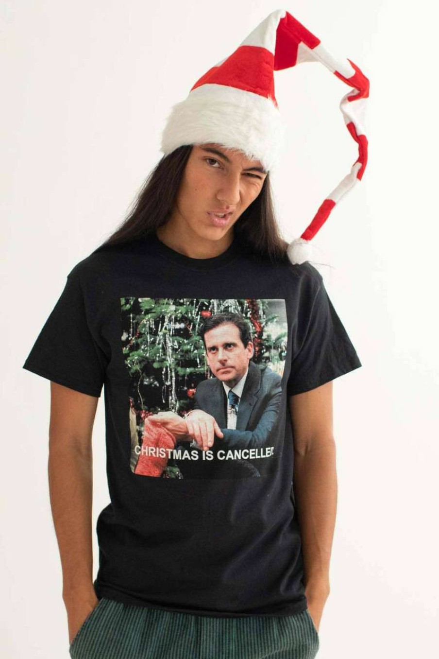 Men * | Half Off Christmas Is Cancelled The Office T-Shirt