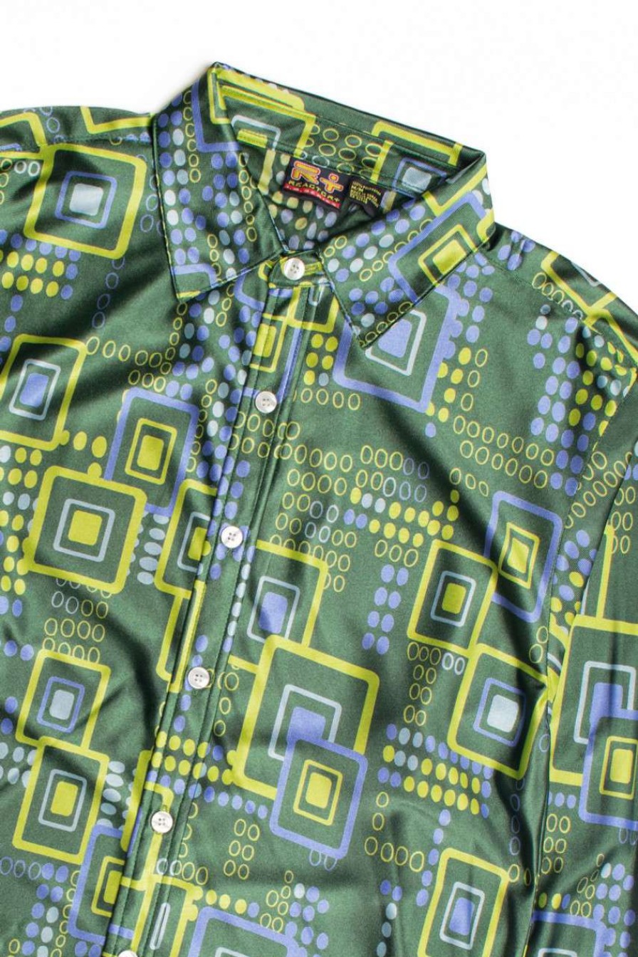 Men * | Super Specials 70'S Digital Age Long Sleeve Button Up Shirt