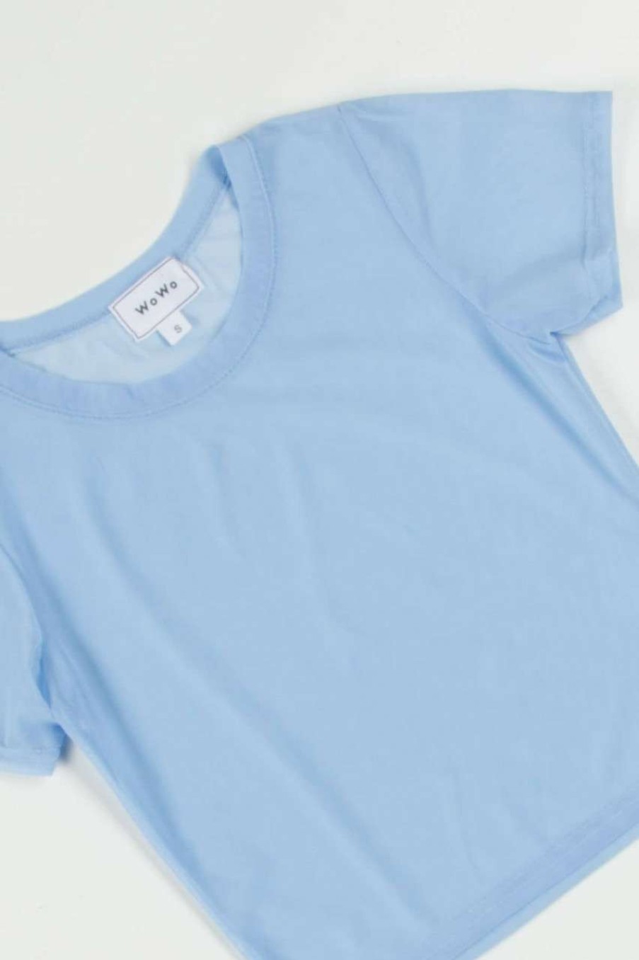 Women * | Half Off Blue Mesh Tee