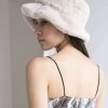 Accessories * | Super Specials Ivory Faux Fur Bucket Hat