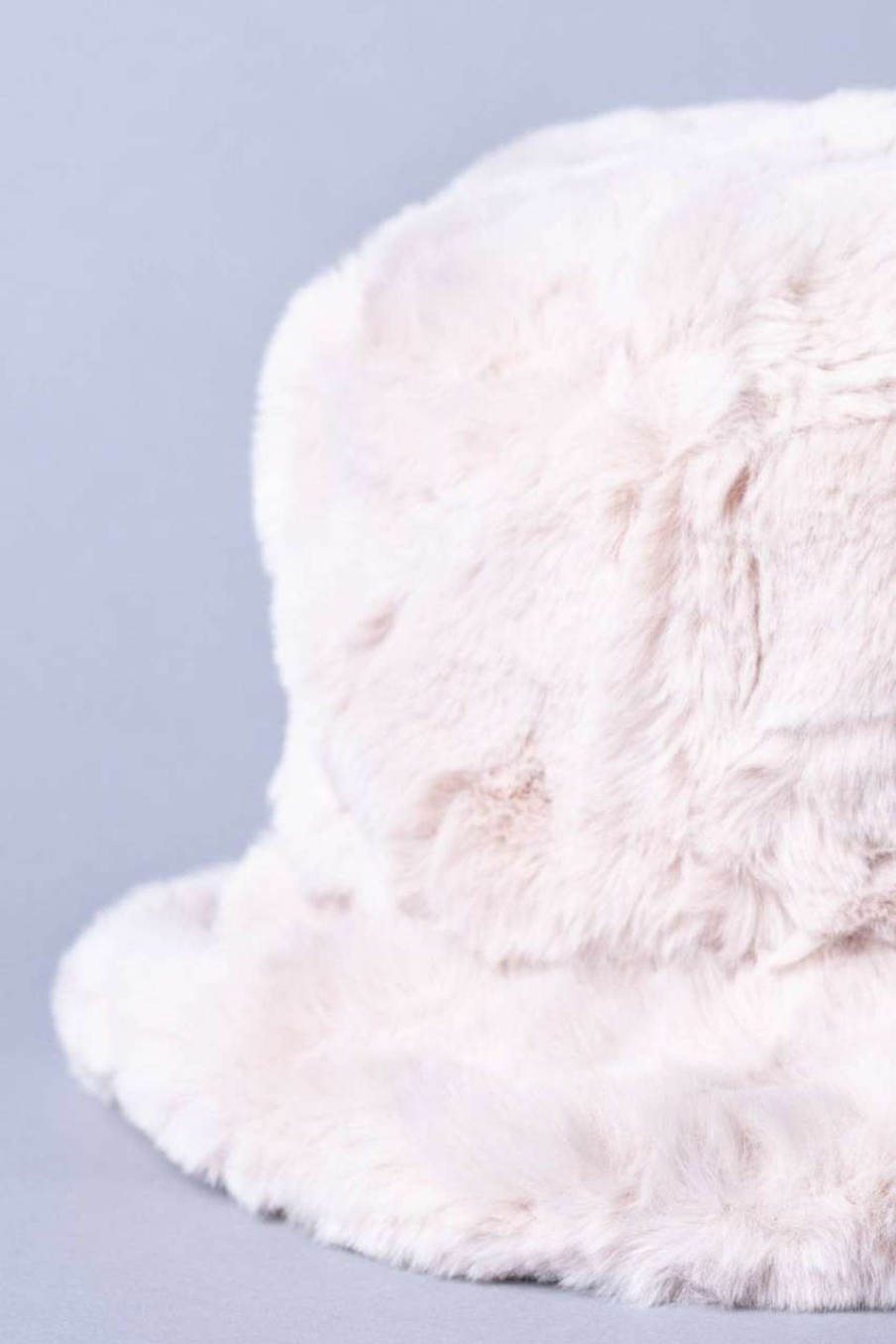 Accessories * | Super Specials Ivory Faux Fur Bucket Hat