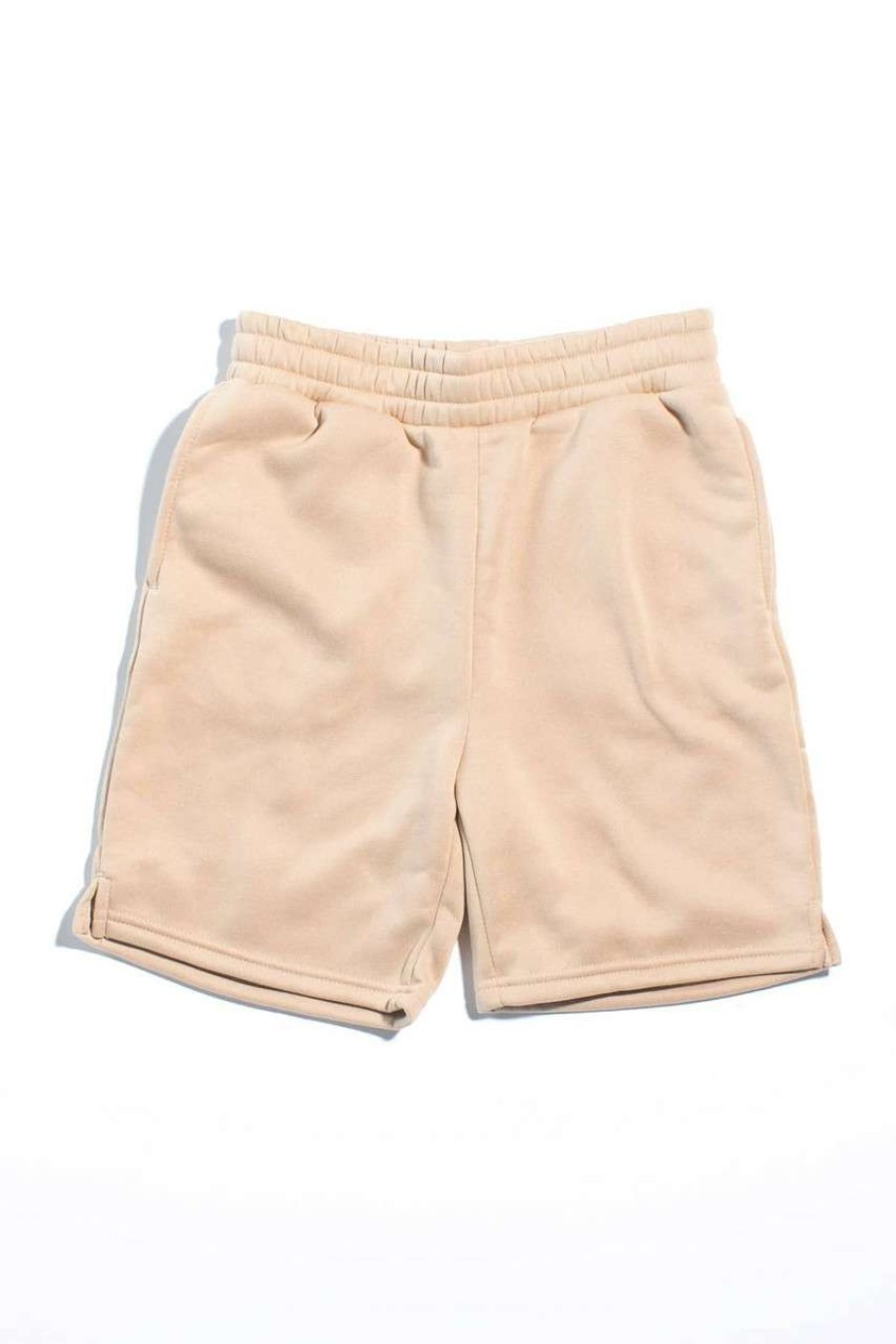 Women * | Online Store Tan Fleece Boyfriend Shorts