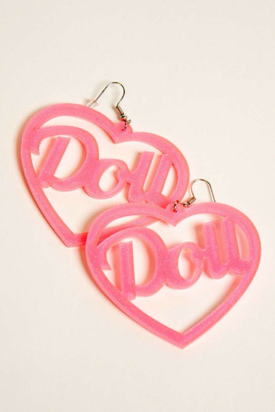 Accessories * | Half Off You'Re A Doll Heart Earrings