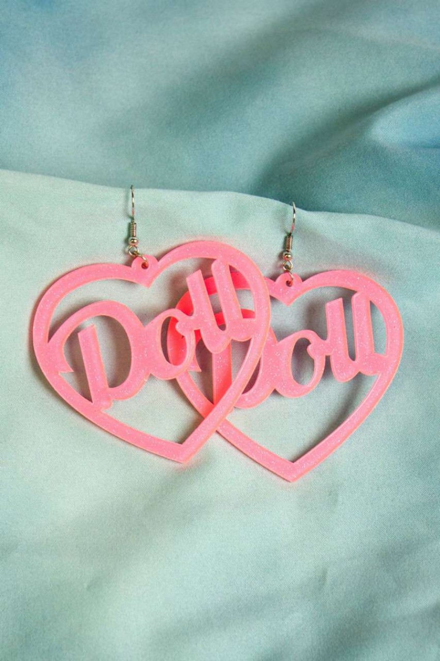 Accessories * | Half Off You'Re A Doll Heart Earrings