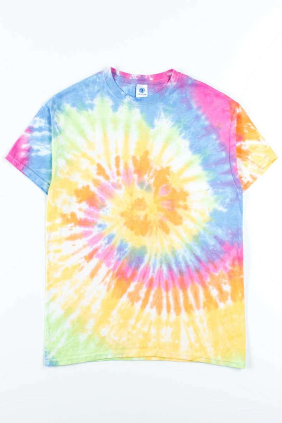 Men * | Limit Offer Pastel Rainbow Tie Dye Shirt