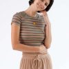 Women * | Cut-Price Smile Embroidered Tee