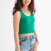 Women * | Limited Edition Kelly Green Cropped Tank