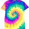 Men * | Limit Offer Neon Rainbow Tie Dye Shirt