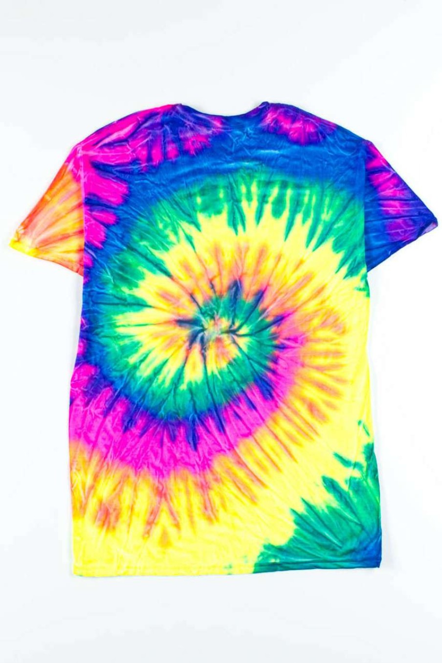 Men * | Limit Offer Neon Rainbow Tie Dye Shirt