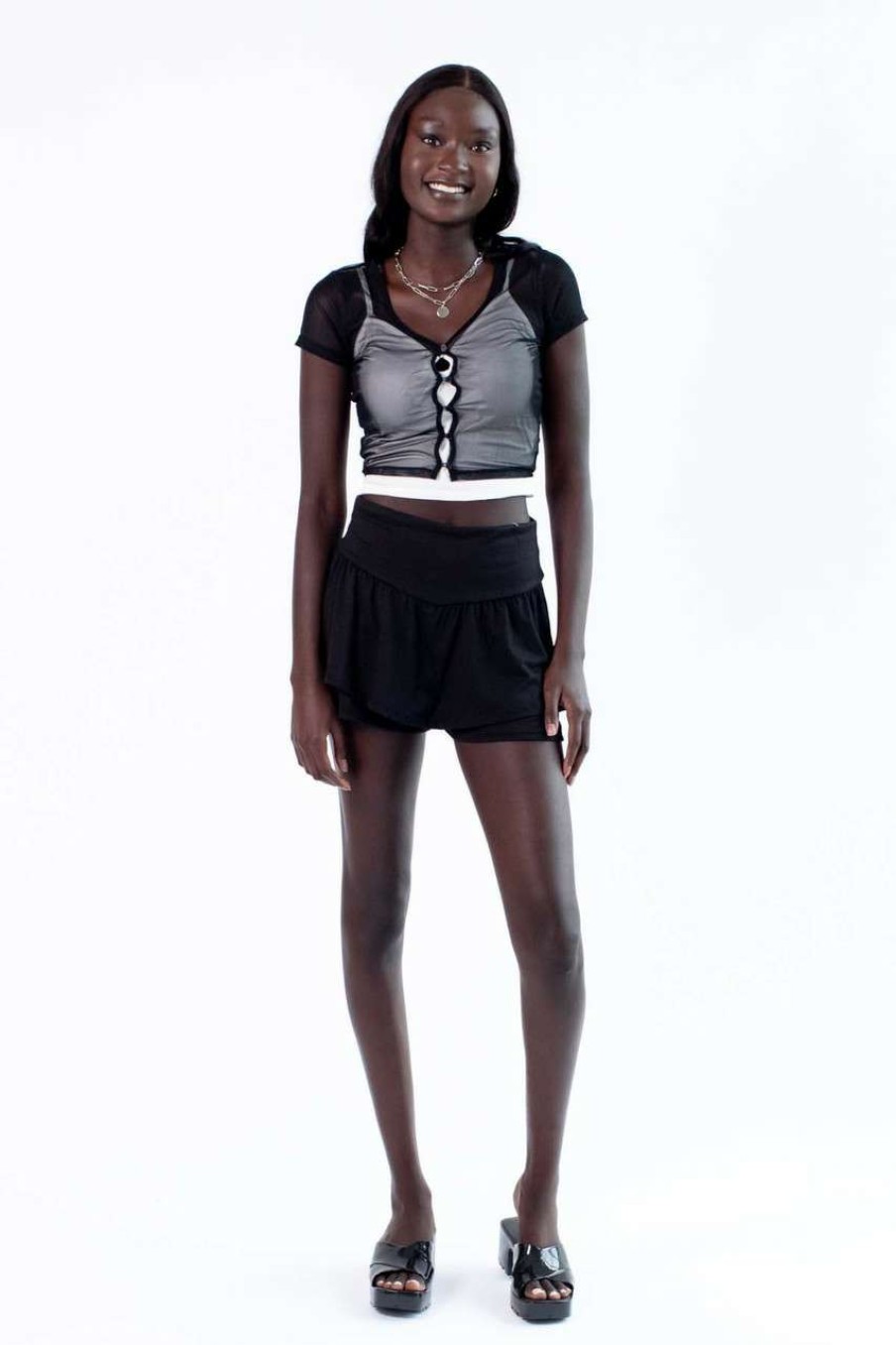 Women * | Limit Offer Black Active Skort