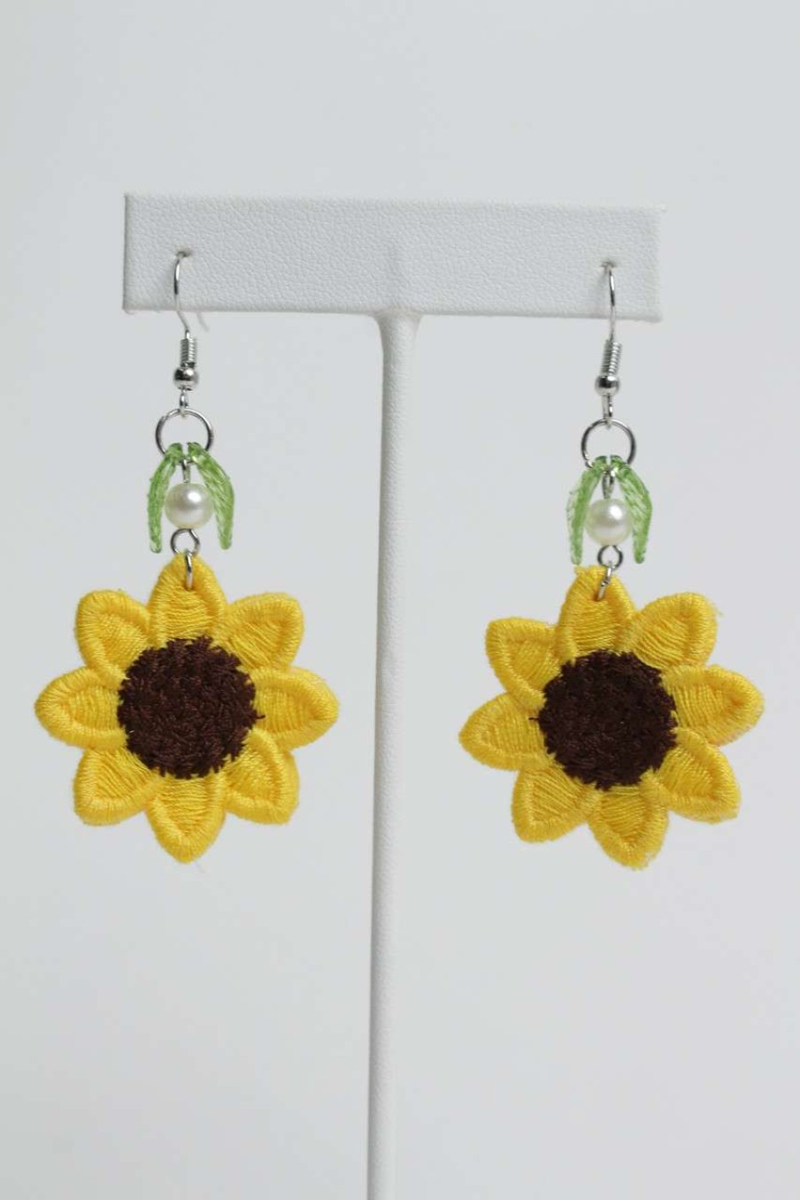 Accessories * | On Discount Hanging Sunflower Earrings