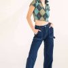 Women * | Special Price Wide Leg Carpenter Jeans