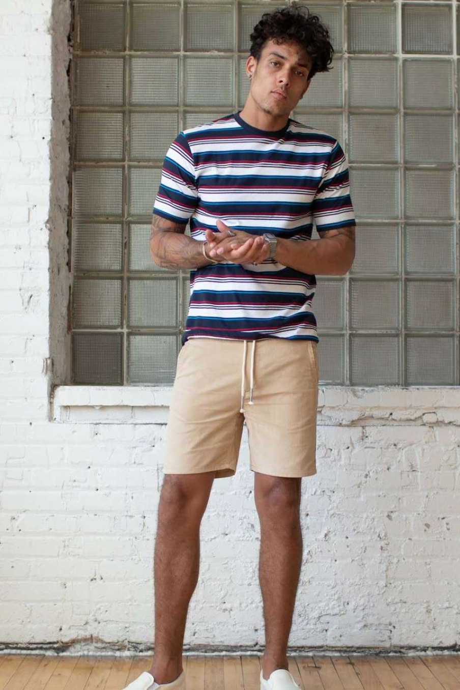 Men * | Special Offer Khaki Corduroy Shorts