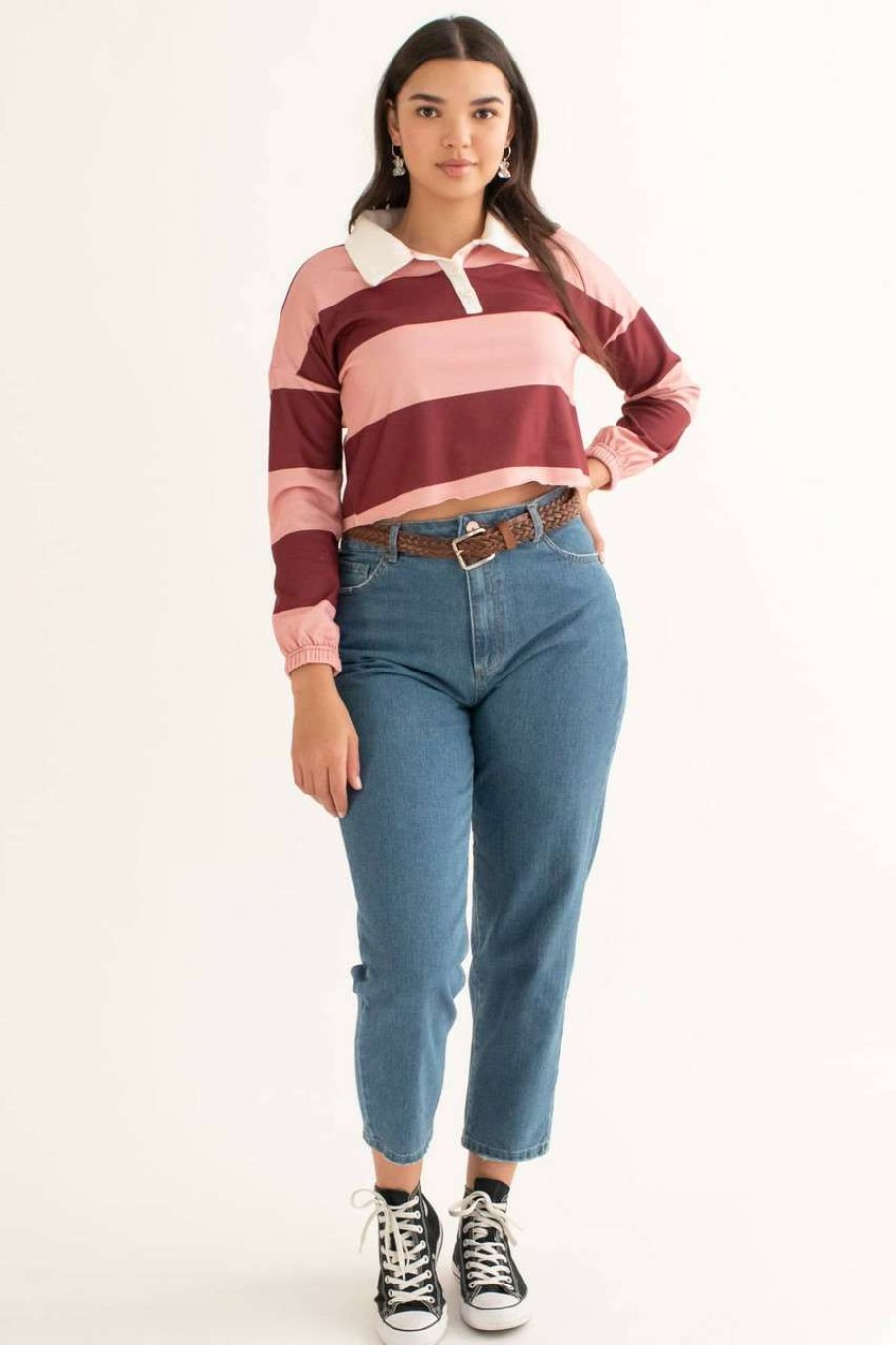 Women * | Bargain Sale Classic Blue Mom Jeans