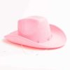 Accessories * | Prefential Price Pink Cowboy Hat