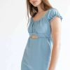 Women * | Limited Edition Blue Crepe Cut Out Romper