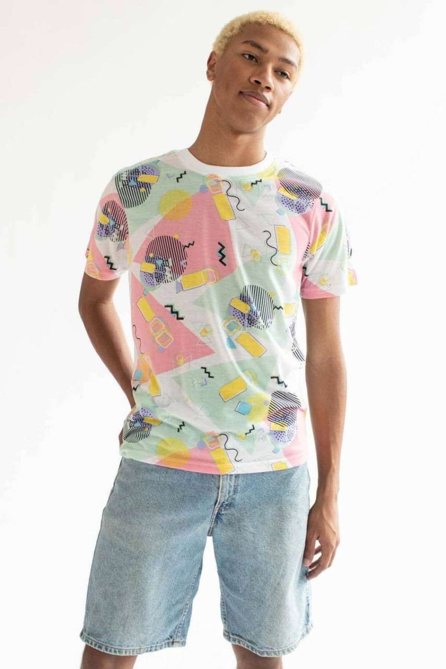 Men * | Special Price Pastel Party Triangles T-Shirt