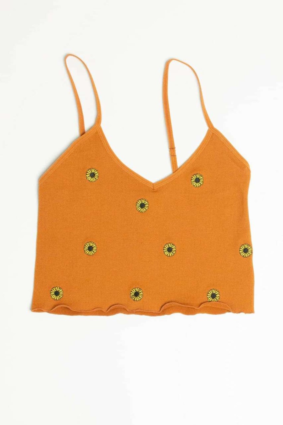 Women * | Prefential Price Clay Daisies Embroidered Seamless Cami