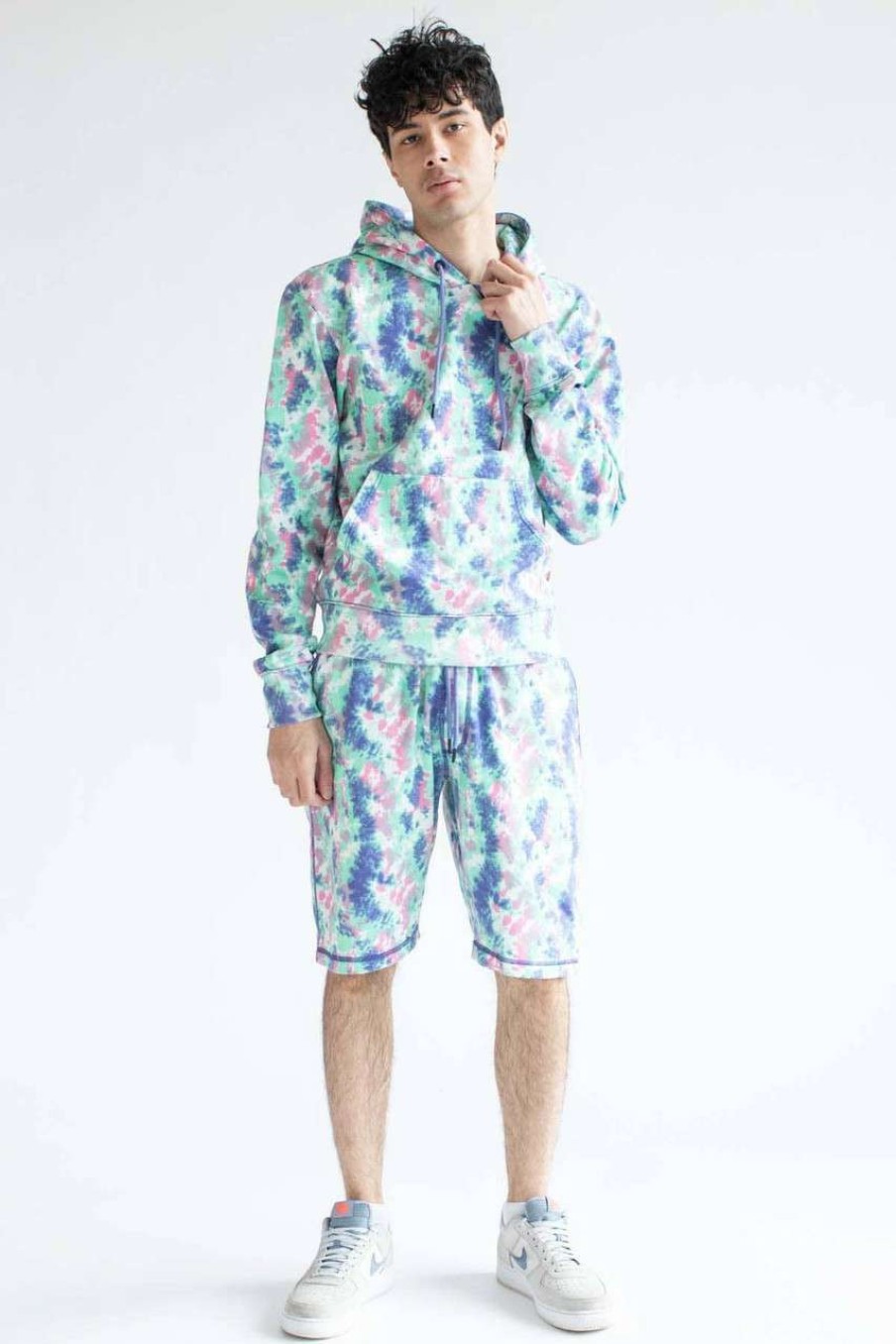 Men * | Limited Edition Spring Tie Dye Fleece Shorts