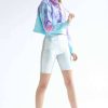 Women * | Limited Edition Pastel Tie Dye Cropped Hoodie