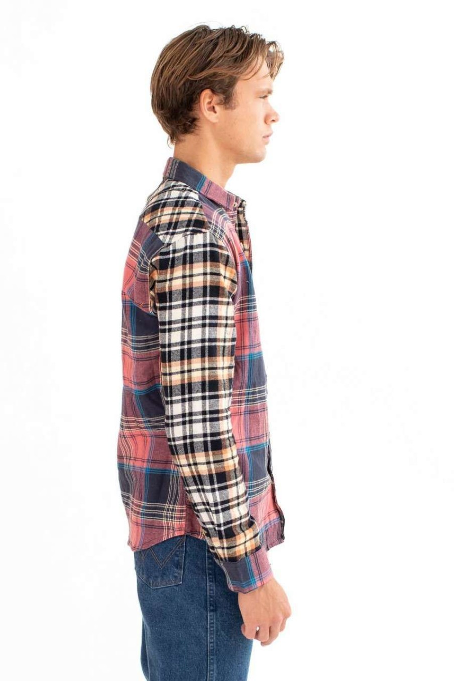 Men * | Limited Edition Multicolor Flannel Shirt