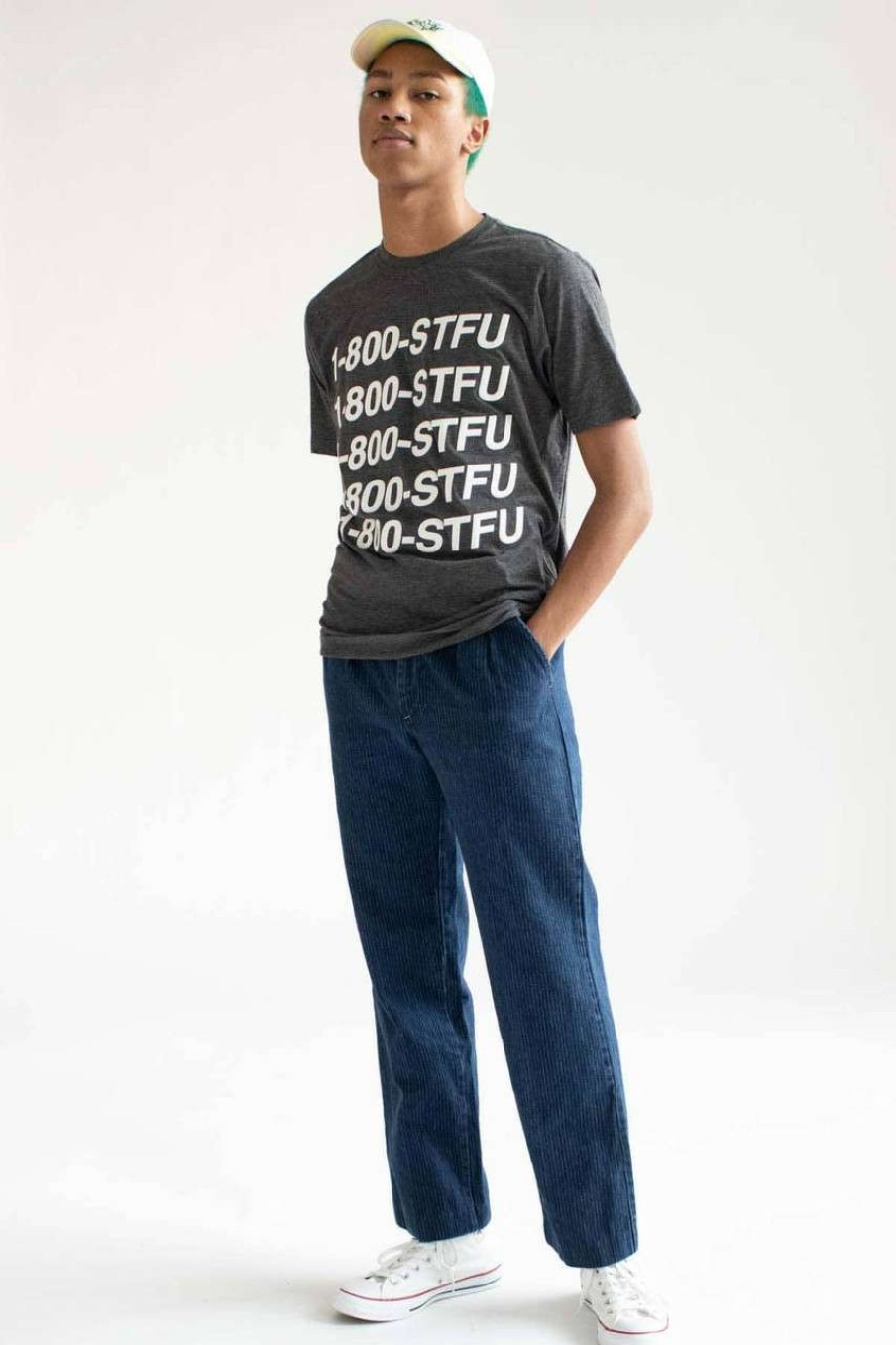 Men * | Prefential Price Grey 1-800-Stfu T-Shirt